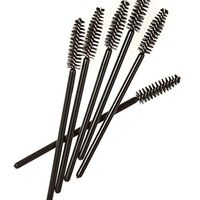 Makeup Brush,Freedi 10Pcs Disposable Eyelash Brushes Mascara Wands Applicator Brush Kit (Black)
