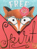 Punch Studio Molly & Rex Words in Bloom Pocket Note Pad (Free Spirit Fox)