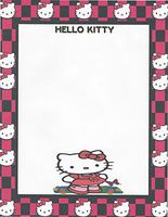 Hello Kitty Garden Stationery Printer Paper 26 Sheets