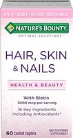 Nature's Bounty Optimal Solutions Hair, Skin & Nails Formula, 60 Tablets