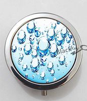 BlackKey Bubble Pattern Design 3-Compartment Decorative Pocket Gift Box Case Organizer for Pill, Color 1 -1476