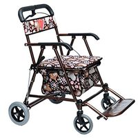 EGCLJ Seniors Rollator Walker - Folding Shopping Trolley with Seat - Mobility Aid for Adult, Senior, Elderly & Handicap