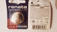 CR2450N Lithium Battery 3v 550 mah