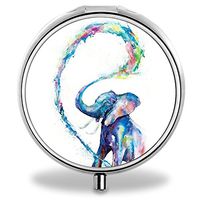 IMLONE Pill Organizer, Customized Elephant Pill Boxes with 3 Components for Purse