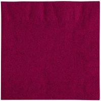 BWS 10" x 10" Burgundy 2-Ply Beverage/Cocktail Napkin, Case of 1000