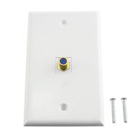 RLECS Coax Wall Plate F Type Port TV Television Plug Socket Outlet Gold-Plated Coaxial Wall Panel Plate