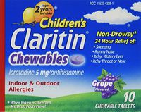 Claritin 24 Hour 5mg Grape Chewable Tablets-10 ct