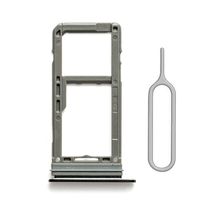 SIM Card Tray Holder Slot Replacement with Gasket for Samsung Galaxy S8 G950 and S8 Plus G955 (Black) with Sim Card Tray Open Eject Pin