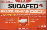 SUDAFED PE Pressure + Pain Maximum Strength Caplets for Adults 24 ea (Pack of 3)