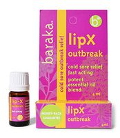Baraka LipX Survival - Fast Acting Organic All Natural Lip Blister Remedy and Fever Blister Relief for Cold Sore Outbreaks with Essential Oils