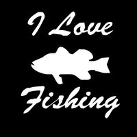 856store Funny Decal I Love Fishing Car Truck Decor Window Door Bumper Sticker Waterproof