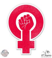 GT Graphics Feminist Fist - 3" Vinyl Sticker - For Car Laptop I-Pad Phone Helmet Hard Hat - Waterproof Decal