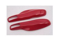 Chromesupply Gloss Red Hard Plastic Keyless Remote Key Fob Flip Key Protection Case Cover Side Blades For Porsche 991 981 Cayenne Panamera
