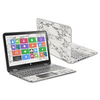 Mightyskins Skin Compatible with Hp Envy X360 15.6" - White Marble | Protective, Durable, and Unique Vinyl Decal Wrap Cover | Easy to Apply, Remove, and Change Styles | Made in The USA