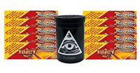 Herb Airtight Container Fresh Kettle with Juicy Jay's Mello Mango 1.25 Flavored Hemp Rolling Papers 10 Count DC Crafts Nation- Illuminati