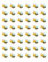 LLStickers 48 Envelope Seals Labels Stickers Bumble BEE, 1.2"
