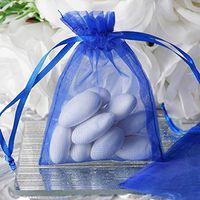 Efavormart 50PCS Royal Organza Gift Bag Drawstring Pouch Wedding Favors Bridal Shower Treat Jewelry Bags - 3"x4"
