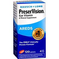 Bausch & Lomb Preservation Eye Vitamin and Mineral Supplement Tablets, 120 Count