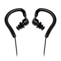 Universal Wired Waterproof Swim Earphone - Marine Grade IPX-7 Flexi Comfortable Over-Ear Style Headphone w/ Water-blocking Plugs 3 Interchangeable Earbuds for Swimming & Water Sports - Pyle PWPE10B