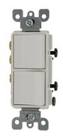Leviton 5640-W 20 Amp, 120/277 Volt, Decora 3-Way / 3-Way AC Combination Switch, Commercial Grade, Grounding, White