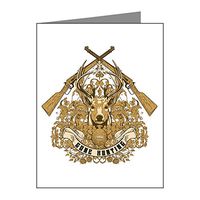 Note Cards (10 Pack) Gone Hunting Hunter Rifles Deer Buck