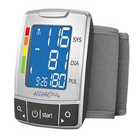 AccuraPulse Wrist Blood Pressure Monitor BP Cuff, Fully Automatic Portable Easy-to-Read LCD with Two User Memory & Hypertension Indicator & Irregular Heartbeat Detection