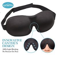 Eye Mask for Sleeping,Unimi Sleep Mask for Men Women, Block Out Light,Comfort and Lightweight 3D Eye Cover,Pressure-Free Eye Shades for Travel,Shift Work,Naps,Night Blindfold (Black)