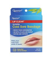 Quantum Health Lip Clear Invisible Cold Sore Bandage, To Help Soothe, Protect, and Prevent Contamination - 12 Count