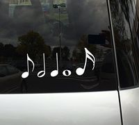 YourChoiceDecals Audiophile #3 - Assorted Music Notes- White 8' Vinyl Decal for Car Windows and Computers