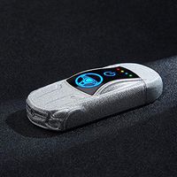 Szblk Lighter Plasma Lighter Double Arc Lighter Charging Metal Windproof Lighter Suitable for Camping Hiking Outdoor Barbecue Kitchen (Color : Silver 1)