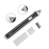 Tihoo Electric Eraser Kit Automatic Pencil Eraser with 22pcs Additional Replaceable Rubbers (Diameter 2.3mm 10 pcs and 5mm 12 pcs)(black and grey) (black)