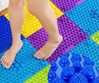 AMhuui Acupressure Foot Mats, Foot Massage Acupressure Mat Game Running Man Korean Game for Pain Relief, Simulate Blood Circulation (1 pcs),Purple