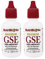 NutriBiotic Maximum GSE Liquid Concentrate (Pack of 2) with Grapefruit Seed Extract, 1 oz.