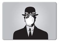 The Son of Man Magritte Sticker Apple Mac Air Pro Retina (15 inch Mac with Glowing Apple)