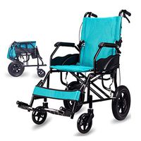 Wheelchair Manual for The Disabled Foldable for Patients for The Elderly Foldable (Color : Blue)