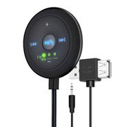 Car Bluetooth Receiver USB Car FM Transmitter Powered 3.5mm AUX Audio Player Music Adapter Receiver Built-in Microphone