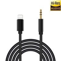 Aux Cable for Car ， 3.5mm Audio Cable, Car Aux Cable for iPhone X/Xs/Xr / 8/7 / 6 / Plus, for Aux Cord for Car Stereo &Headphone &Speaker [Gold Plated] - Black