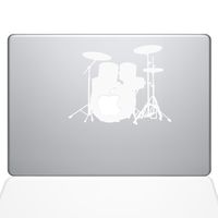 The Decal Guru Star Drummer Decal Vinyl Sticker, 13" MacBook Pro (2015 & Older Models), White (1607-MAC-13P-W)