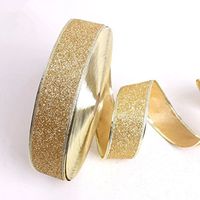 ULTNICE Gold Glitter Ribbon Christmas Tree Decoration Band for Ballroom Wedding