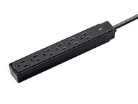 Monoprice 2-Pack 6 Outlet Surge Protector Power Strip - Black - 2ft Heavy Duty Cord | UL Rated, 201 Joules, 1800-watt Capacity