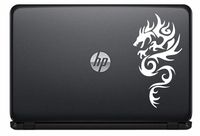 Dragon Silhouette Left Version 3 Vinyl Decal Sticker for Computer MacBook Laptop Ipad Electronics Home Window Custom Walls Cars Trucks Motorcycle Automobile and More (White)