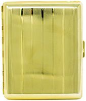 Gold Lines (Full Pack 100s) Metal-Plated Cigarette Case & Stash Box