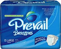 First Quality Prevail Breezer Adult Brief Large 45-58" Waist, Latex-free (Box of 18 Each)