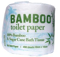Nature's Greatest, 100% Bamboo & Sugarcane Toilet Paper, 2 Ply, 450 Sheets, Single Roll (Pack of 40)
