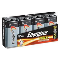 Energizer 522FP4 Alkaline Energizer Battery, 9 Volt, 4/PK, Silver