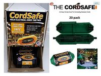 20 PK Green Extension Cord Safety Cover with Water-Resistant Seal for Cord Management