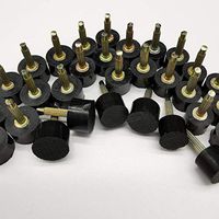 Baby bells 15 Pairs (3Size) High Heel Replacement Tips High Heel Shoe Repair Tips Stiletto Repair Heel Caps Kit Pin Taps Dowel Lifts Replacement,O-Shape, Black