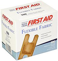 Soft Flexible Fabric Bandages, 2” Fingertip, Box of 100