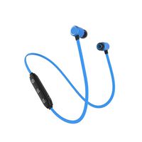 X5 Bluetooth Magnetic Wireless Earbuds with Build-in Microphone and Noise Cancelling. Sports Earphones for Workout and Running (Blue)