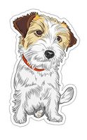 JS Artworks Jack Russell Terrier Vinyl Bumper Sticker Decal Family Pet Love Dog